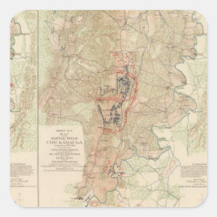 Adesivo Quadrado Chickamauga, vale de Turkeytown