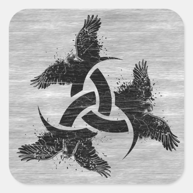 Adesivo Quadrado Chifre de Odin (Frente)