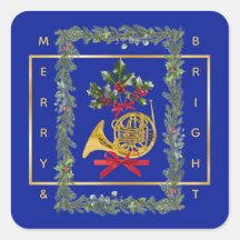 Chifre Francês Elegante Natal Azul Real