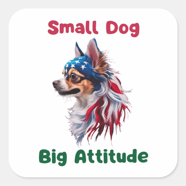 Adesivo Quadrado Chihuahua (Frente)