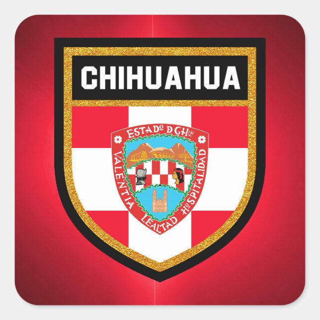 Adesivo Quadrado Chihuahua Flag (Frente)