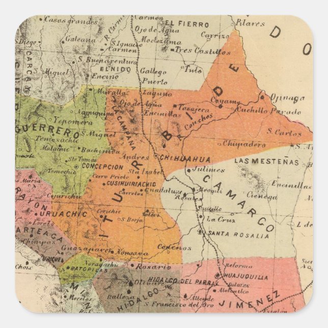 Adesivo Quadrado Chihuahua, México (Frente)