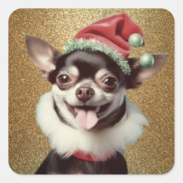 Adesivo Quadrado Chihuahua Sticker