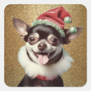 Adesivo Quadrado Chihuahua Sticker