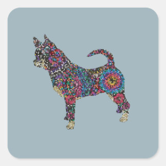 Adesivo Quadrado Chihuahua sticker