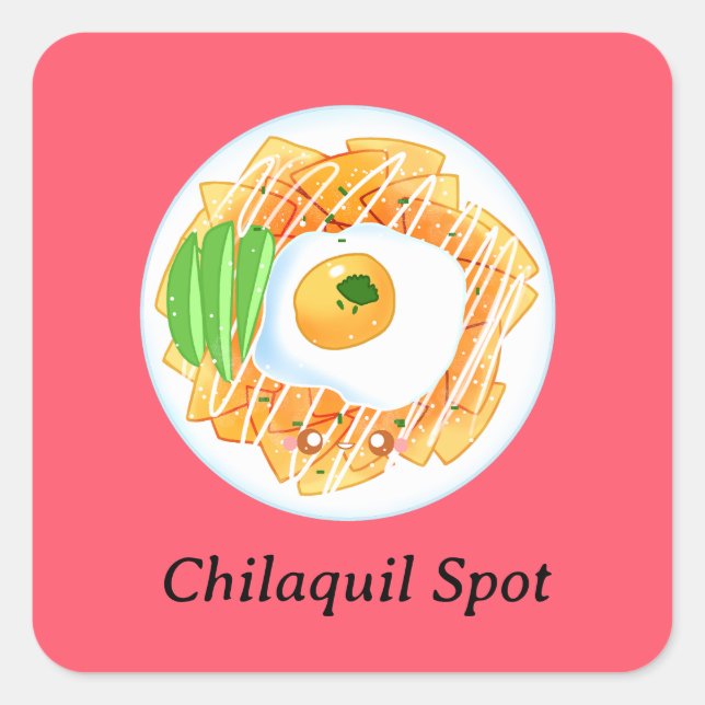 Adesivo Quadrado Chilaquiles Rojos (Frente)