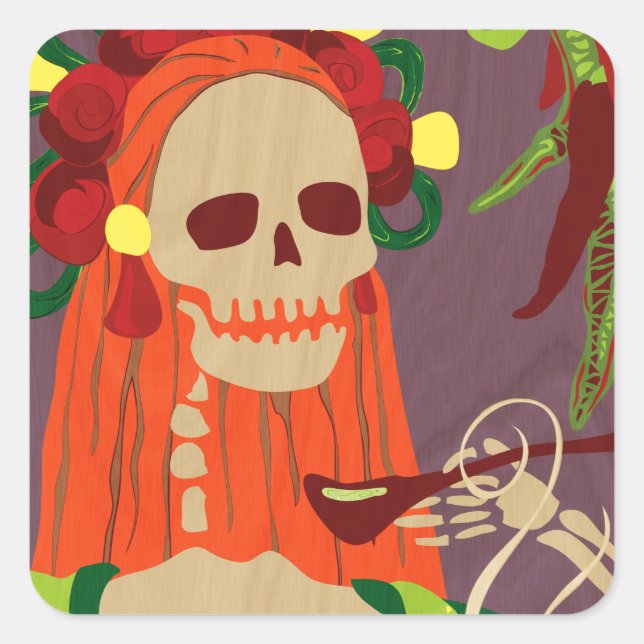 Adesivo Quadrado chile colorado (Frente)