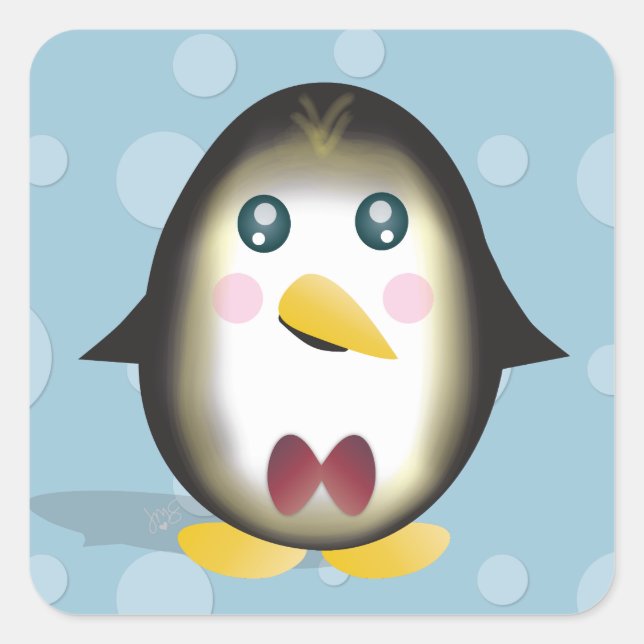 Adesivo Quadrado Chillin' Penguin (Frente)