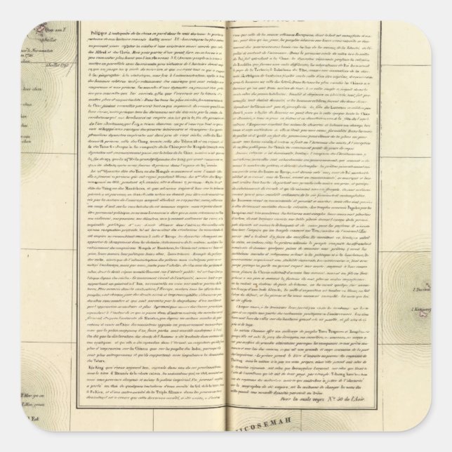 Adesivo Quadrado China, Ásia 88 (Frente)