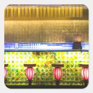 Adesivo Quadrado China, Xangai. Bar no bar 2 do Xin Tian Di