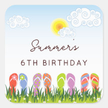 Chinelos Coloridos Divertidos Na Festa de aniversá