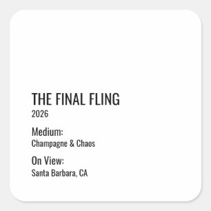 Adesivo Quadrado Chique Minimalista Despedida de Solteira Estética 