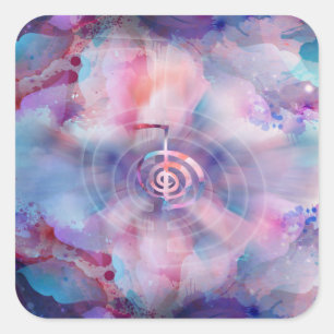 Adesivo Quadrado Cho Ku Rei - aguarela delicada