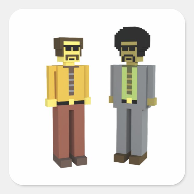 Adesivo Quadrado Choco e HT Bunz (Frente)