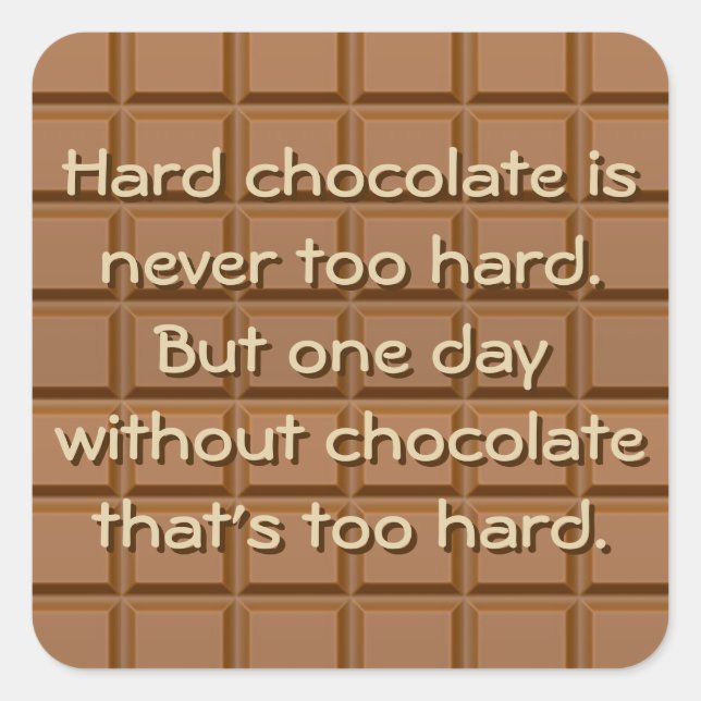 Adesivo Quadrado chocolate ahhh (Frente)