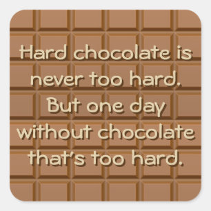 Adesivo Quadrado chocolate ahhh