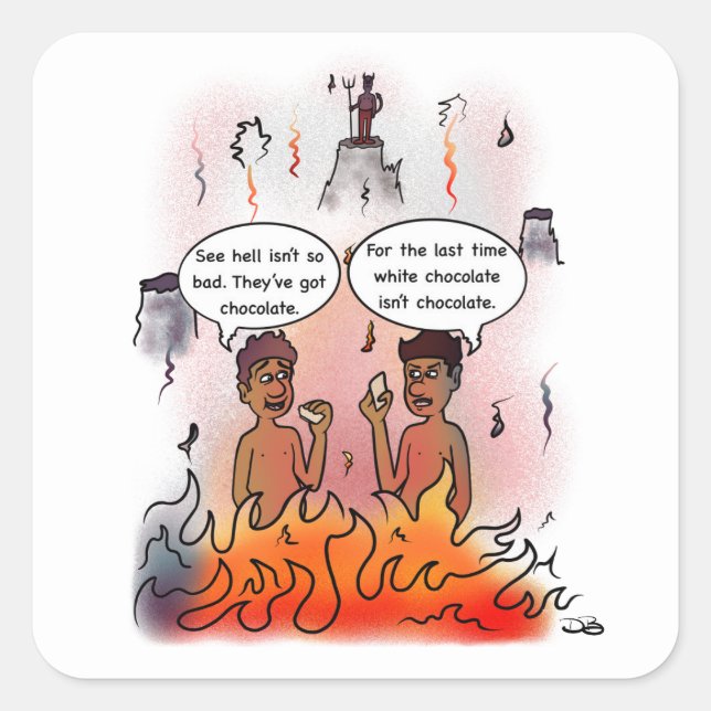 Adesivo Quadrado Chocolate Branco (Frente)