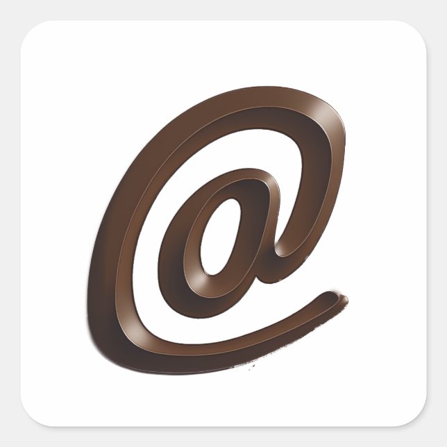 Adesivo Quadrado Chocolate em autocolantes (Frente)