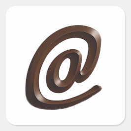 Adesivo Quadrado Chocolate em autocolantes