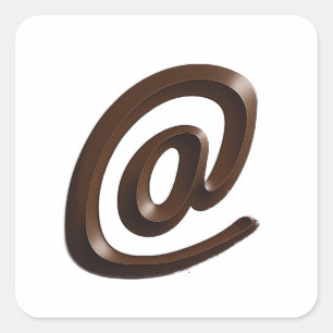 Adesivo Quadrado Chocolate em autocolantes