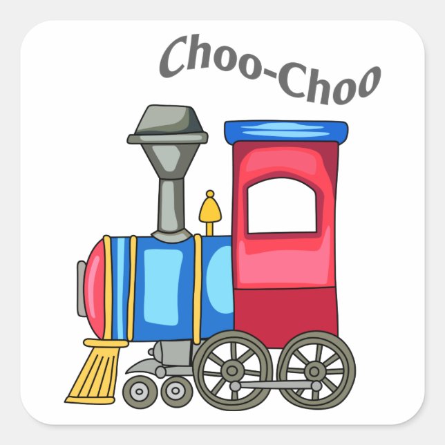 Adesivo Quadrado Choo Choo Train (Frente)