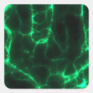 Adesivo Quadrado Choque eléctrico em verde escuro