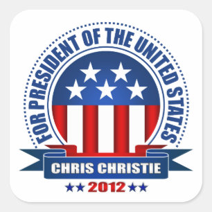 Adesivo Quadrado Chris Christie