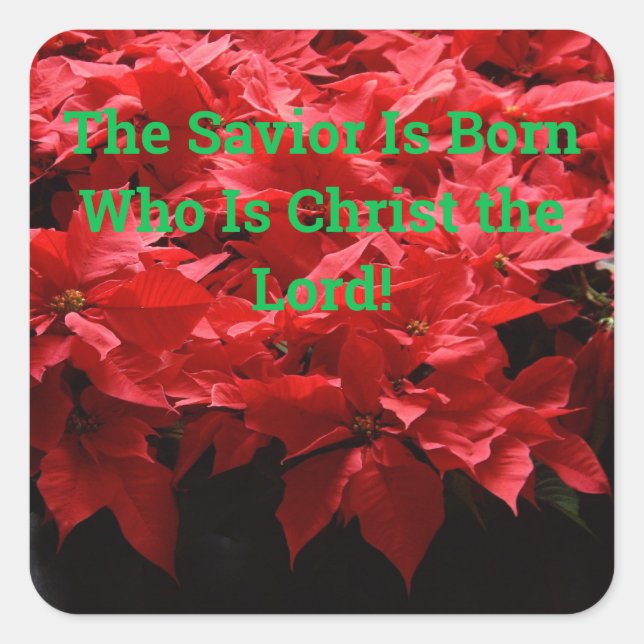 Adesivo Quadrado Christian Christmas Savior Is Nascer (Frente)