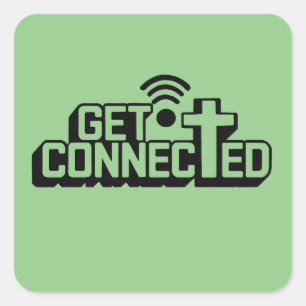 Adesivo Quadrado Christian Get Connected