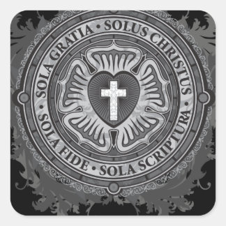 Adesivo Quadrado Christian Gift Luther Rosa J-rosa-black-background