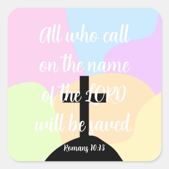 Adesivo Quadrado Christian Sticker (Frente)