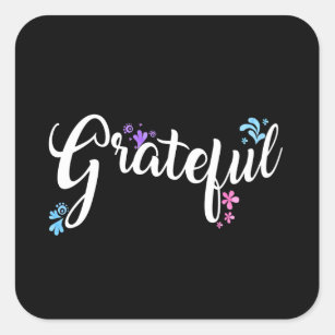 Adesivo Quadrado Christian Sticker (Quadrado) - Grateful