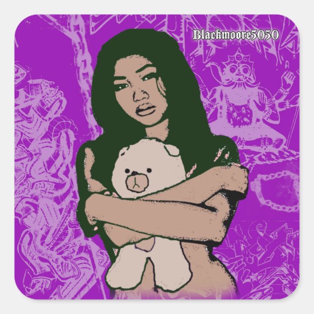 Adesivo Quadrado Christine Sticker (Frente)