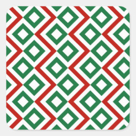 Adesivo Quadrado Christmas Meander