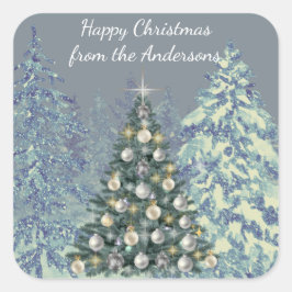 Adesivo Quadrado Christmas Sticker for Gift Wrapping with Style