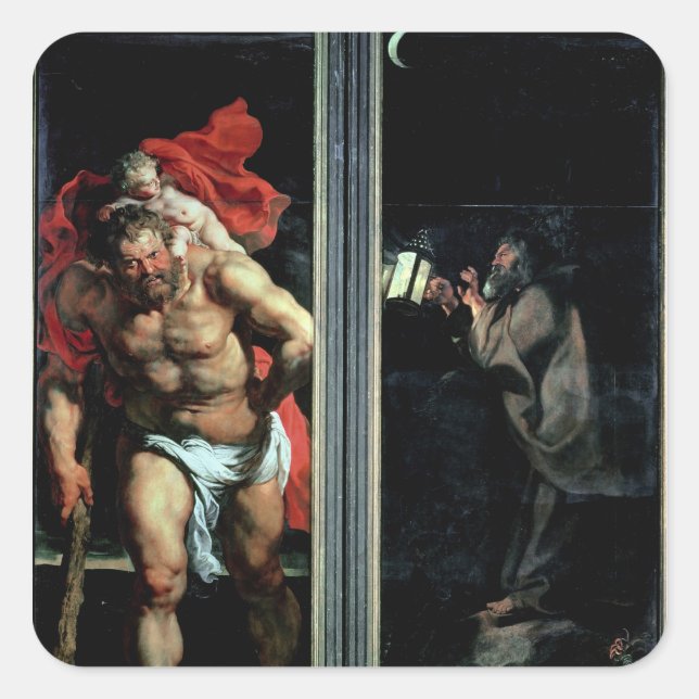 Adesivo Quadrado Christopher e o Hermit (Frente)