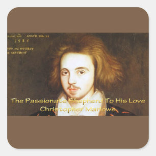 Adesivo Quadrado Christopher Marlowe - Pastor Apaixonado
