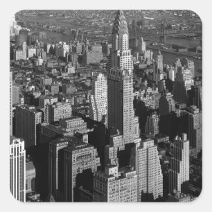 Adesivo Quadrado Chrysler Building New York Manhattan