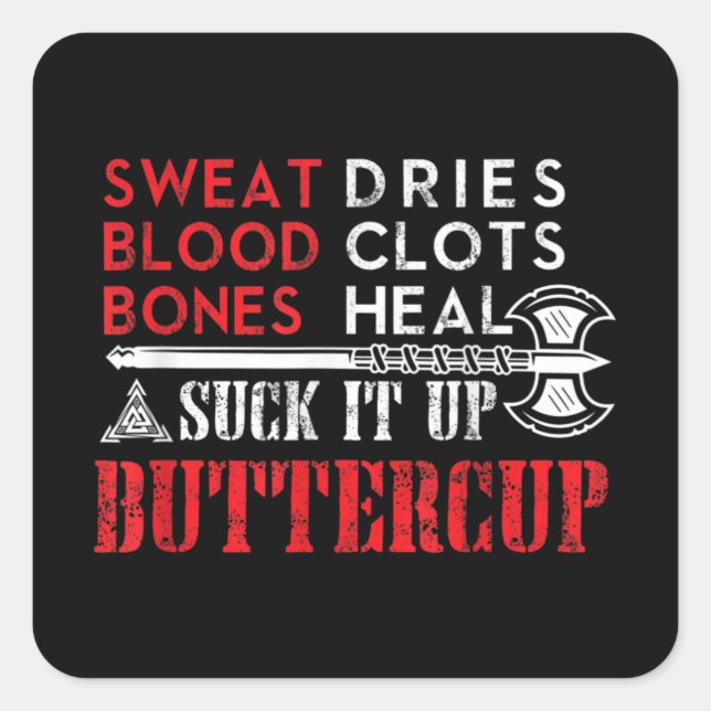 Adesivo Quadrado Chupa-o ButterCup Design (Frente)