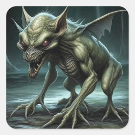 Adesivo Quadrado Chupacabra - Monstros ou Animais Criptidos