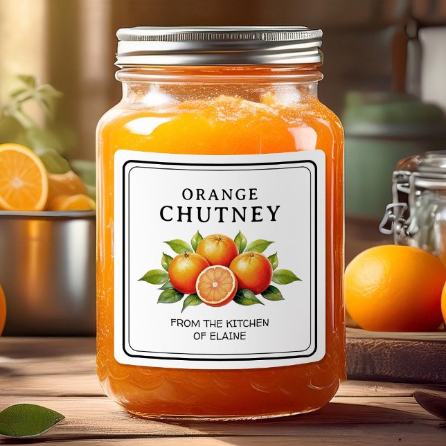 Adesivo Quadrado Chutney de laranja (Criador carregado)