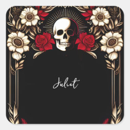 Adesivo Quadrado Chuva de Bênçãos Rubi Claret Branco Coração Vermel