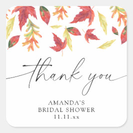 Adesivo Quadrado Chuva de folhas no chá de noiva
