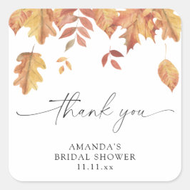 Adesivo Quadrado Chuva de folhas no chá de noiva