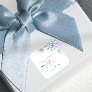 Adesivo Quadrado Chuva de Neve no Chá de Noiva