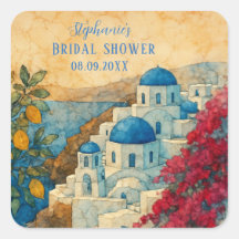 Chuva de noiva cítrica grega de Santorini Mediterr