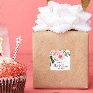 Adesivo Quadrado Chuva de Noiva Floral Rosa Bege