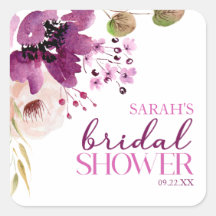 Chuva de Noiva Floral Violeta Magenta Roxo