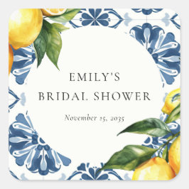 Adesivo Quadrado Chuva de Noiva Italiana de Limão Cítrico Positano