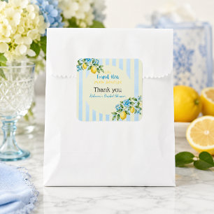 Adesivo Quadrado Chuva de Noiva Main Squeeze com Limão Azul